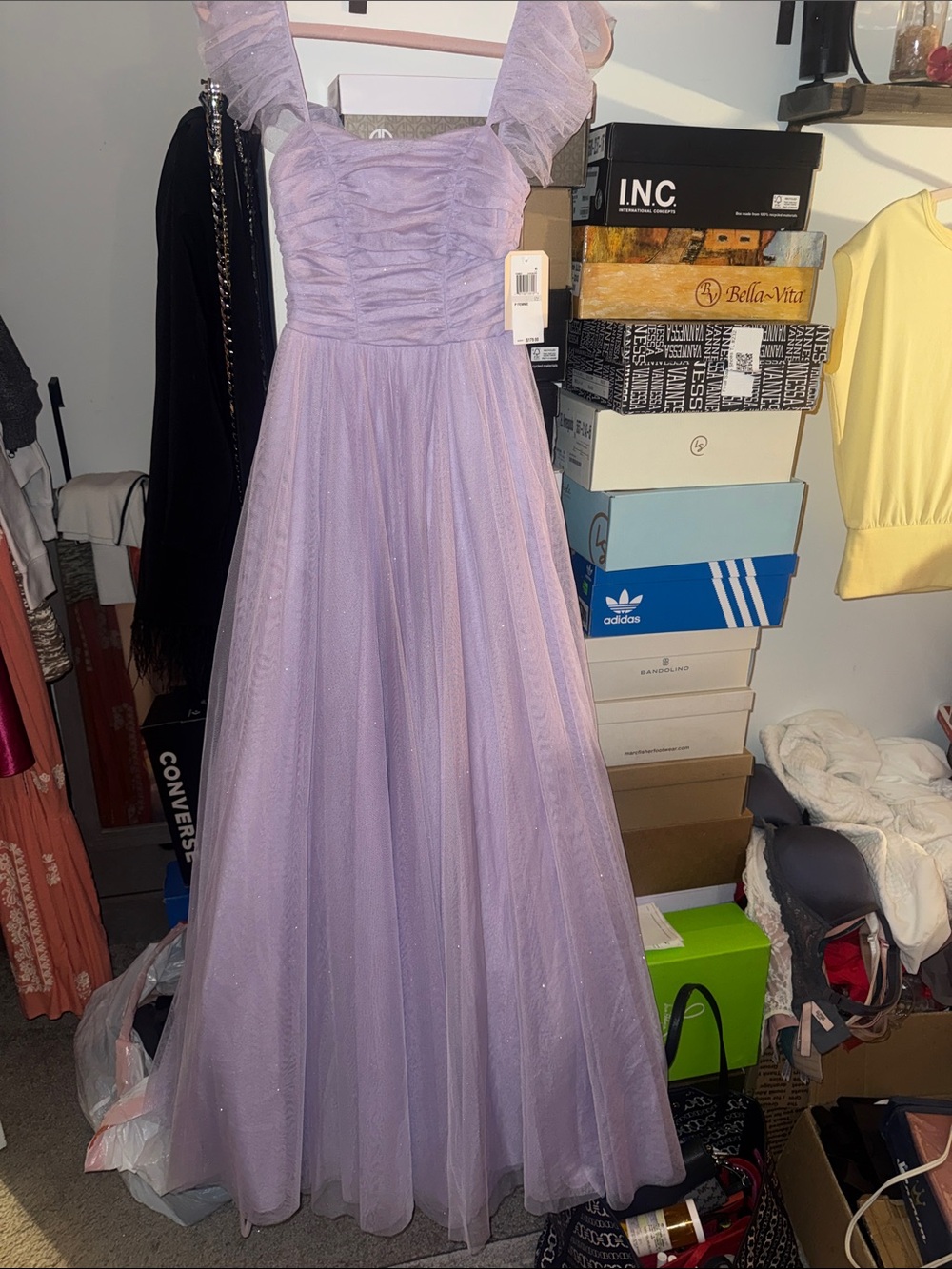 City Studio Lilac Tulle Prom Gown